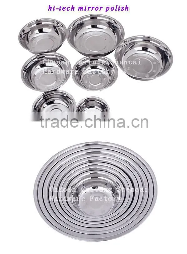 Cheap price kitchen tableware mixing bowls set deep food container matel bowls mixing bowl stainless steel