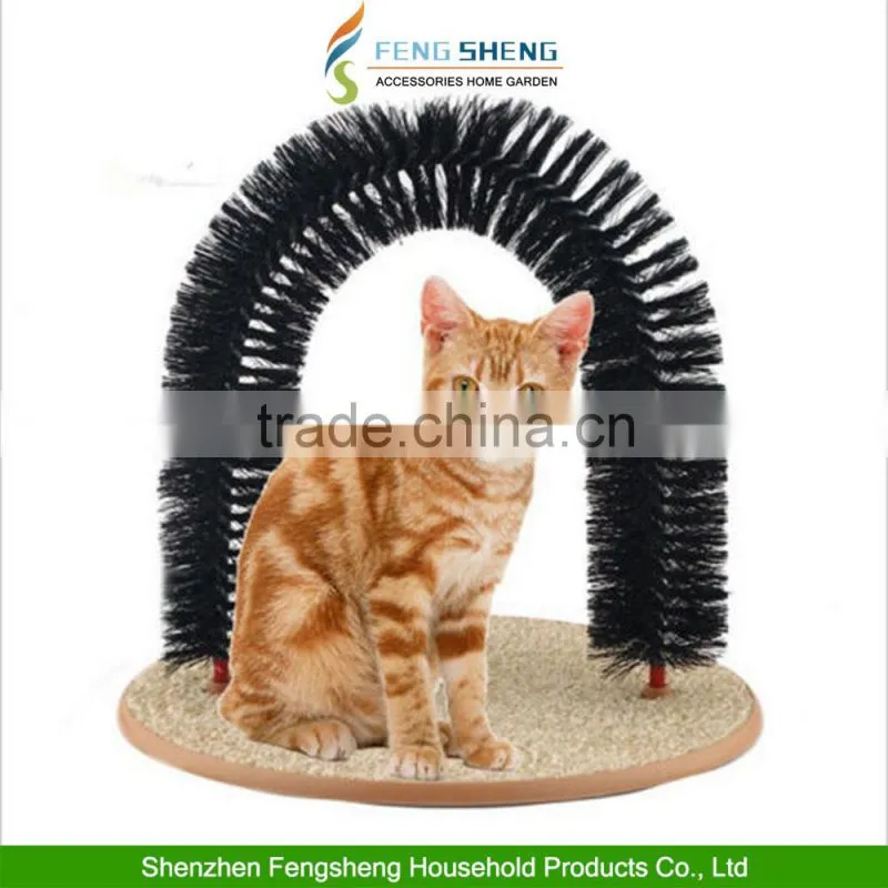 Pet Cat Arch Kitten Self-Groomer Massager Scratcher Catnip Toy