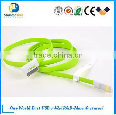 Reasonable price assorted colors Remax USB data cable for Apple iphone4 otg cable