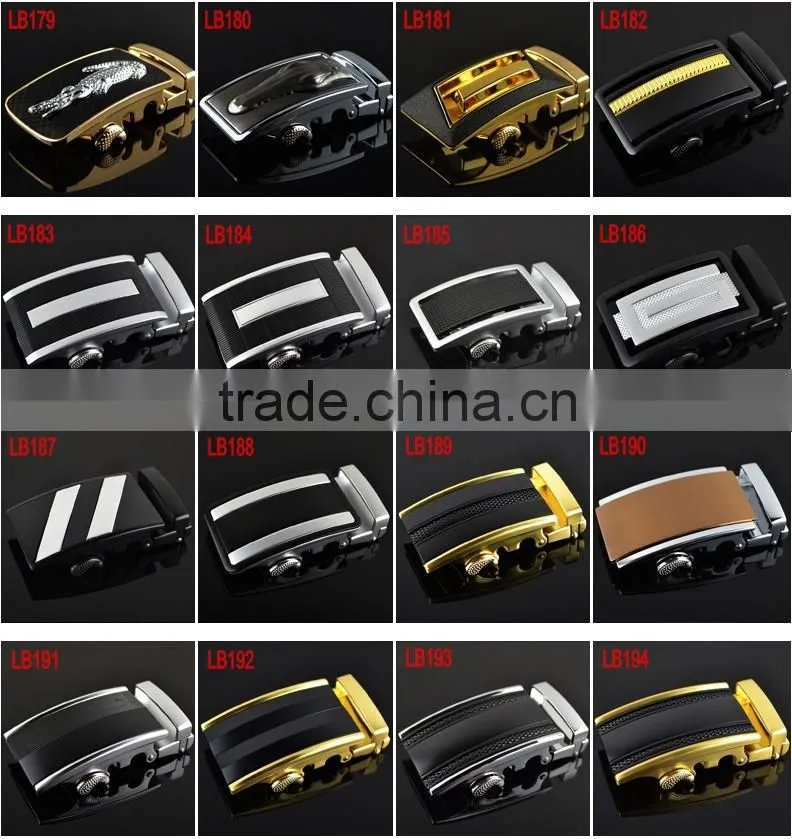 Fashion Cowhide Waistband Men's Automatic Buckle Full Grain Leather Belt