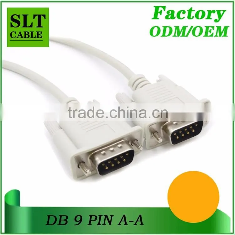 SLT Good Price DB 9 Pin Serial Cable Male to Male RS232 Cable