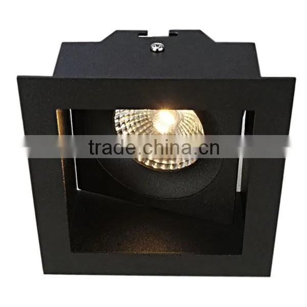 8W IP rated adjustable high quality dimmable anti-glare square COB downlight