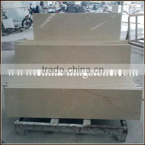 High quality cream marfil marble stair