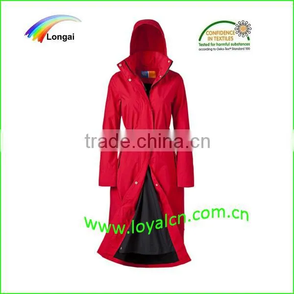 long fashionable women's raincoat
