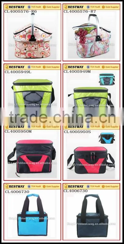 Luxury 6 can pack cooler bag, aluminium foil cooler bag