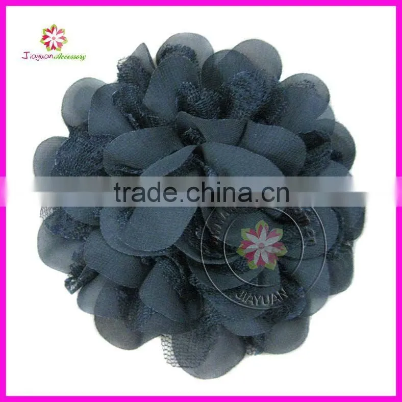 Vintage fabric flower, fancy flower Korea, crinkle fabric flower