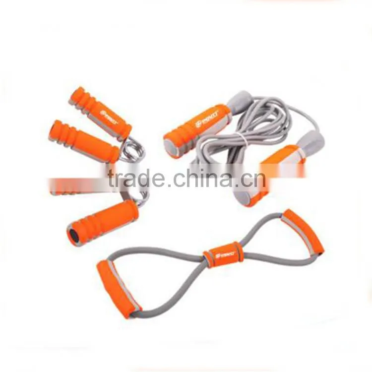 OEM/ODM Indoor/ Outdoor Hand Tool Chest Expander/ Jump Rope/Hand Grips Body Strong Fitness Equipment Set