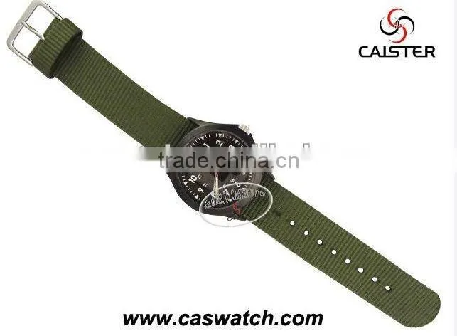 Special dial with 24 numbers men watch design in nylon band