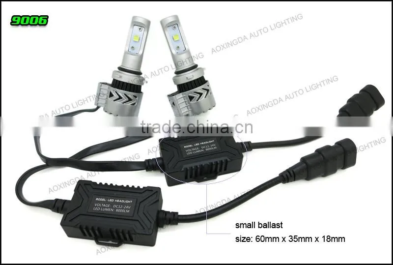 AOXINGDA 2016 DC12-24V 6000lm H7 H8 H9 H11 H16 5202 9005 9006 auto led headlight H4 H13 9004 G8 headlight,