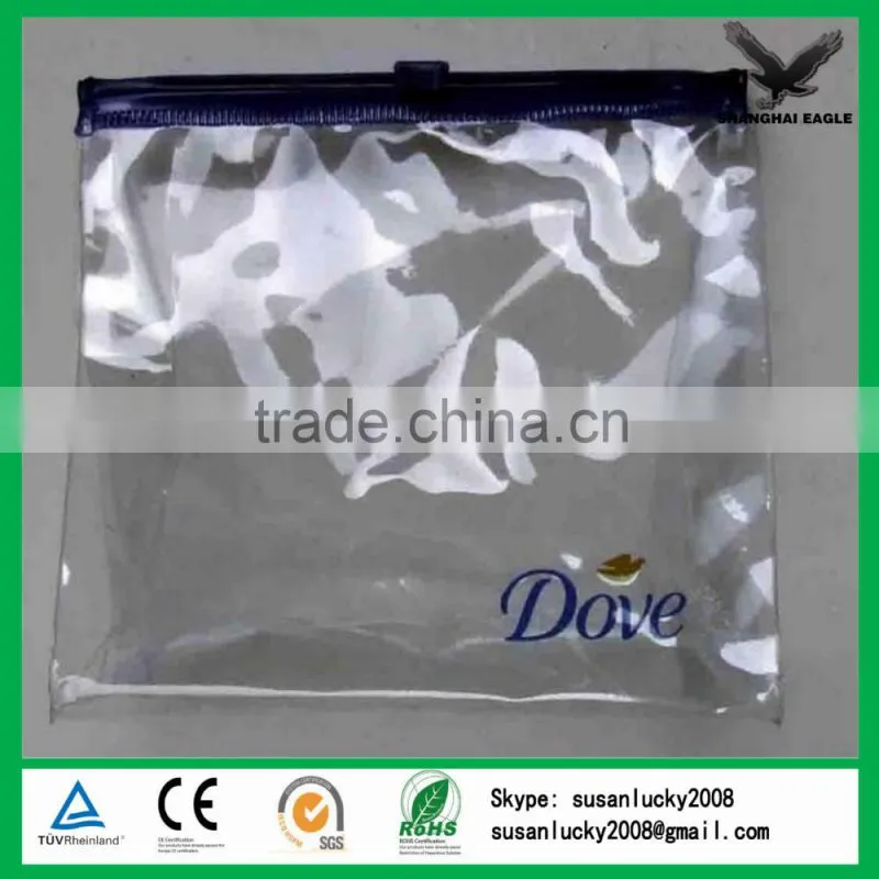 China Shanghai supplier hot sealing pvc cosmetic zipper bag