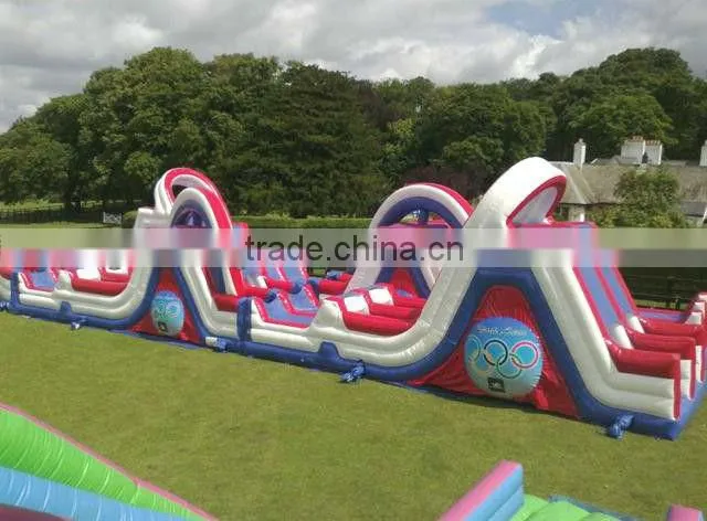 Commercial used inflatable obstacle course for sale