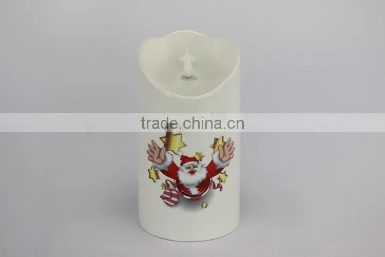 flameless Christmas LED lights candles in ceramic wholesale