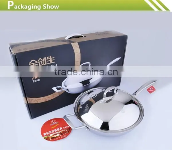 Excellent houseware wok non-stick Tri-ply stainless steel wok