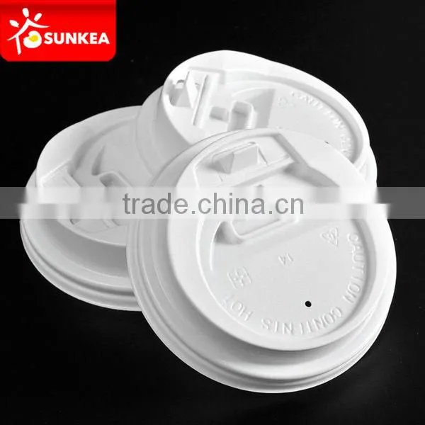 Spout button flat plastic lid for paper cup
