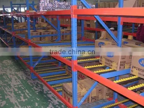 high density Roller Slides Pipe Flow Through Racking