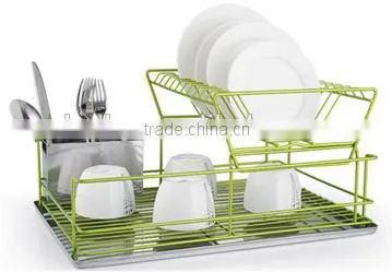 China 2016 functional wire dish plate rack with tray and cutlery holder