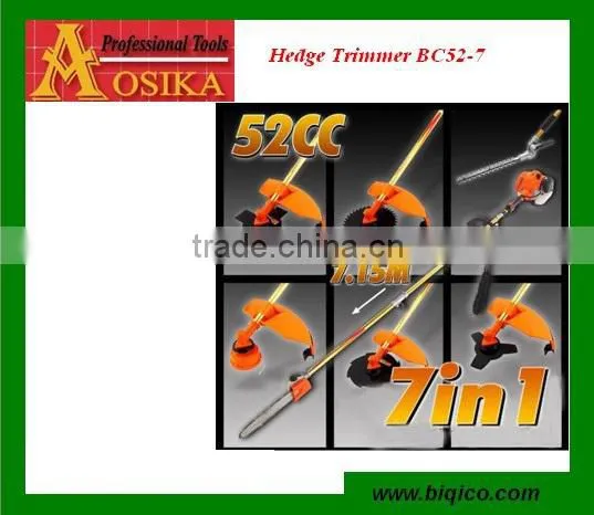 pole gasoline hedge trimmer 7 in 1 garden tools for 25CC 33CC 36CC 43CC 52CC with CE SAA EMC GS certificate