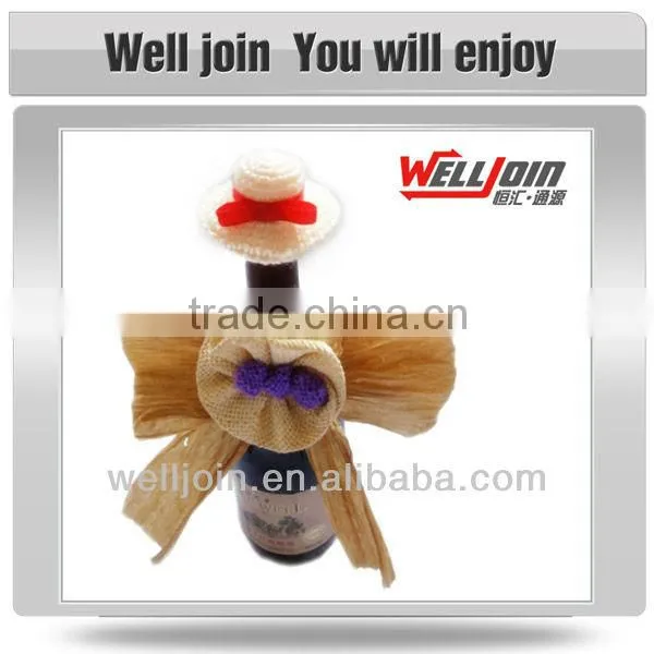 Promotional Cheap Plastic crochet bottle decoration