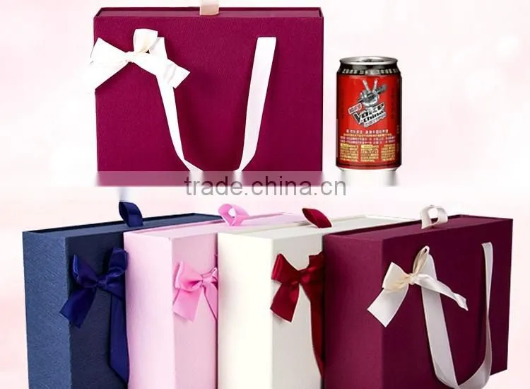 China supplier 2016 customized wholesale luxurious packaging cardboard paper gift boxes with bowknot