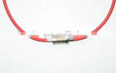 ionic titanium silicone necklace with metal pedant