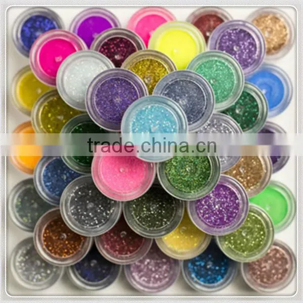 solvent resistant glitter powder for nail polish