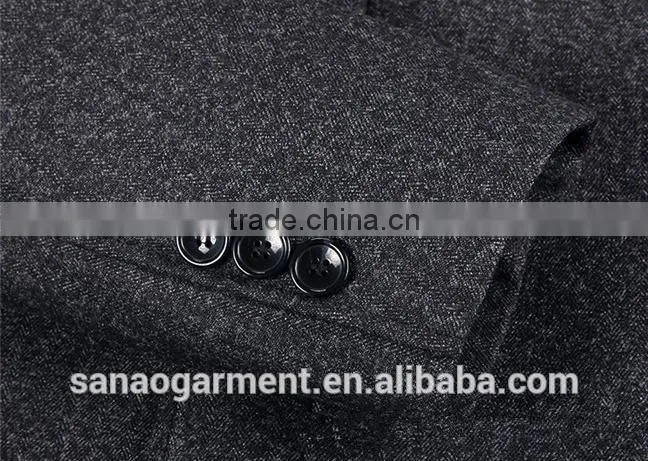 2015 Europe gentleman casual winter men's wool overcoat