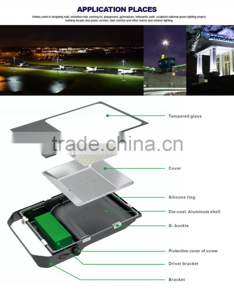 Promotion Price 2016 CE Rohs Approved Meanwell Driver Free Lighting Design 5 Years Warranty 80W LED Floods