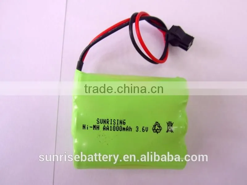 3.6V AA1000 Ni-mh rechargeable battery pack