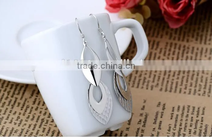 Wholesale sterling silver cz drop earrings fashion accessory
