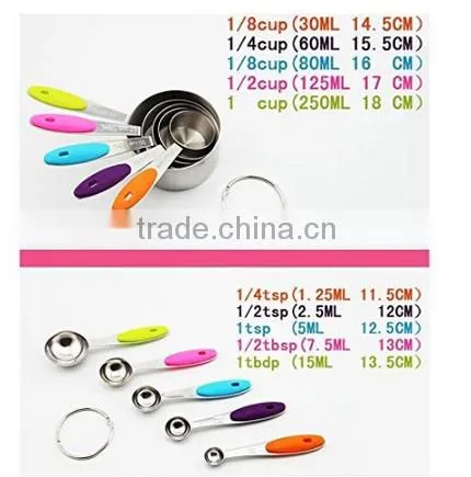 Hottest selling cheap price stainless steel measuring cups and spoon