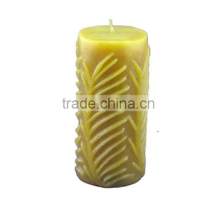 Christmas tree style pillar candle with vanilla scent