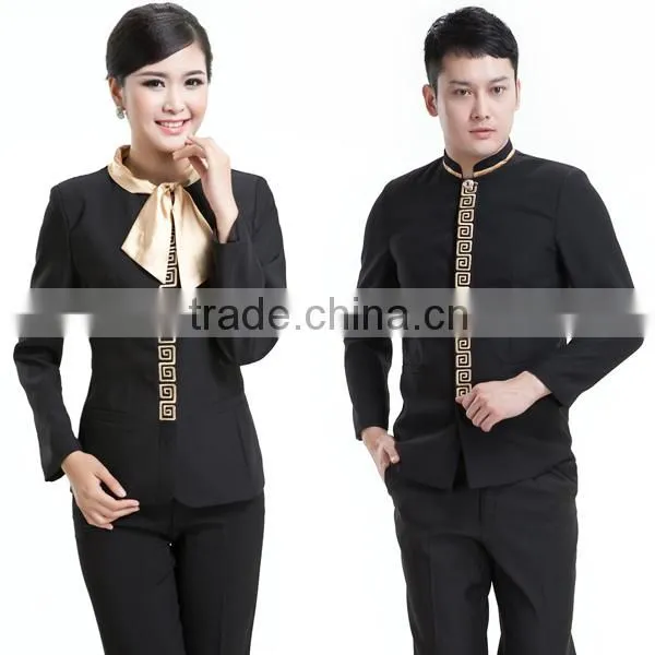 China product hotel uniform fabric hospital uniform fabric bridegroom uniform fabric