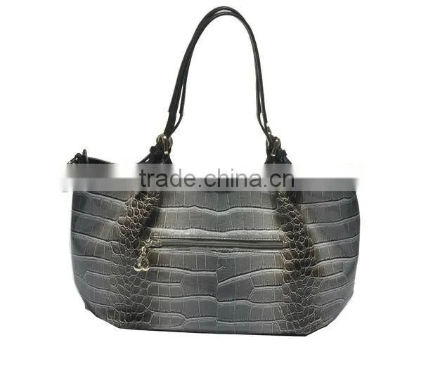 2012 new fashion croco skin pu bag ladies handbag !