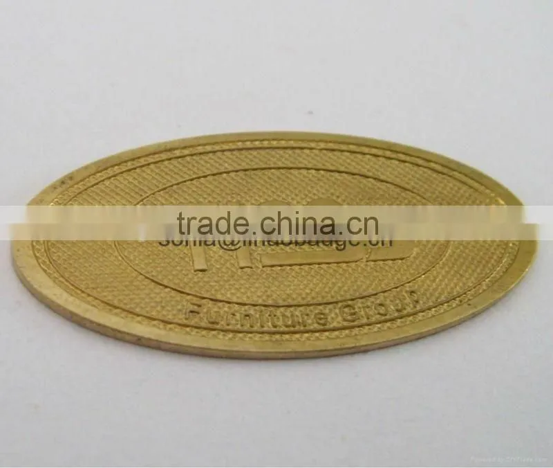 shiny gold handbag metal tags wholesale