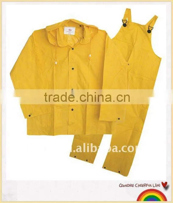 yellow pvc/polyester/pvc workwear