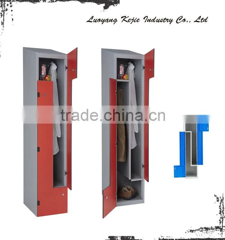 Cheap fashionable steel z shape stepped locker metal frames z shape locker