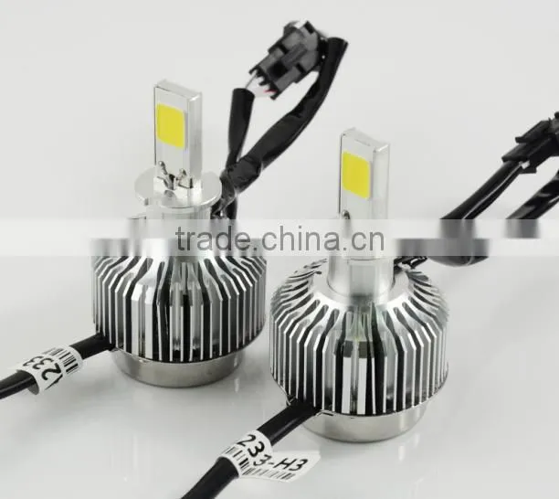 33W 3000LM Car LED Head auto bulb h3 Car Head bulb h7 3000k 6000k LED Head Light headlamp 12V 24V White Yellow LAMP