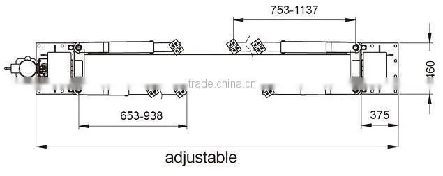 two post lift width adjustable