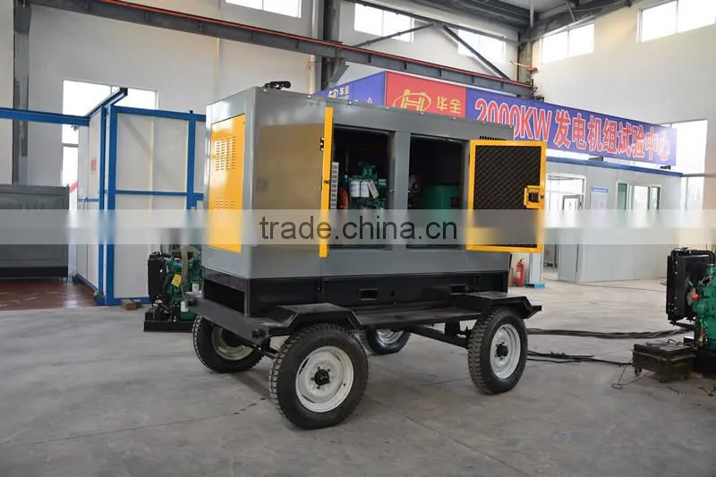 50kw Yuchai silent diesel mobile trailer