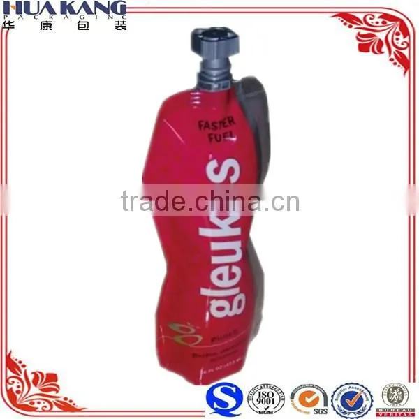 spout die cut plastic food packaging bags for beverage vacuum packaging bags