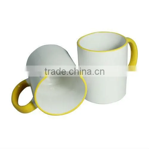 11OZ ring and rim color mug /sublimation customized