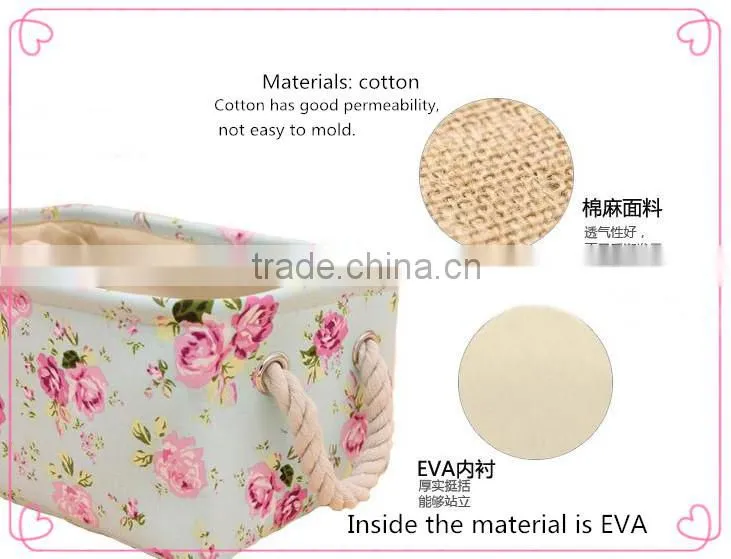 WBF-1: Roda wholesale Cotton and linen storage box, square storage box,home storage box,desktop cosmetic storage box