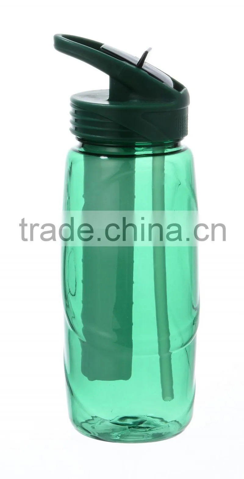 sipper with filter ice tube water bottle