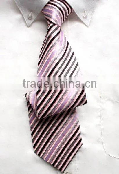 Men's striped tie 100% polyester
