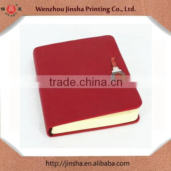 Leather Cover Customized Logo Attached Notebook