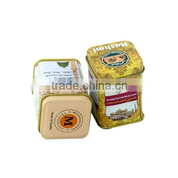 Wholesale gift promotion tin box for perfume