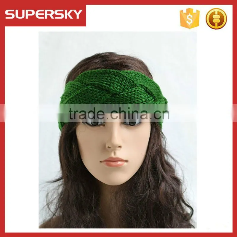 V-145 Bobo twist hand knitted ear warmer head band camouflage headband/knitted headband/yoga headband