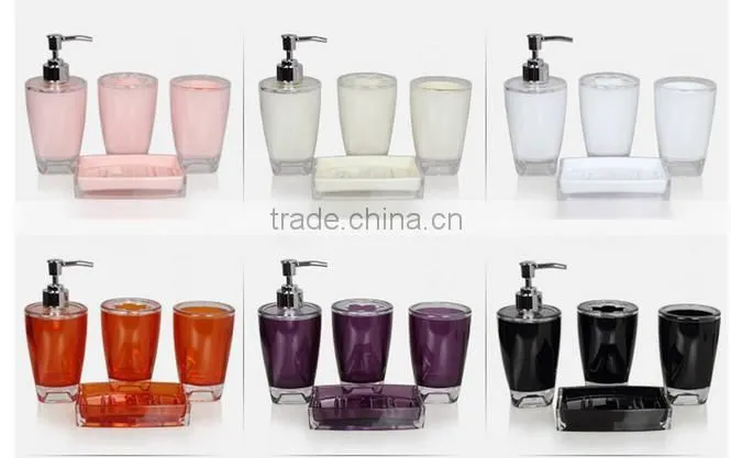 Hot selling promotional plastic bathroom sets