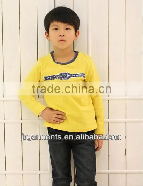 Factory sale Children's Puff Printed Boy's Clothing long sleeve T Shirts in Plus size