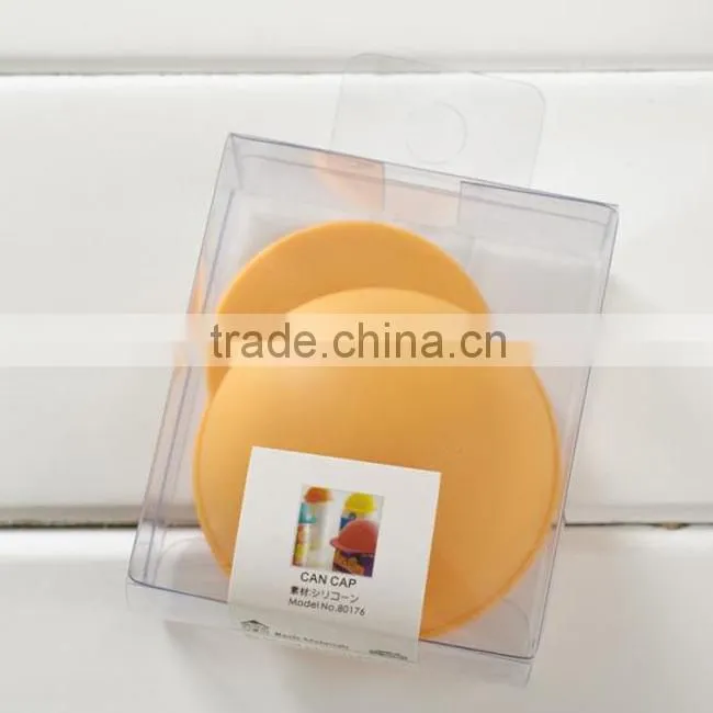 New design hat shape tin can silicone lid